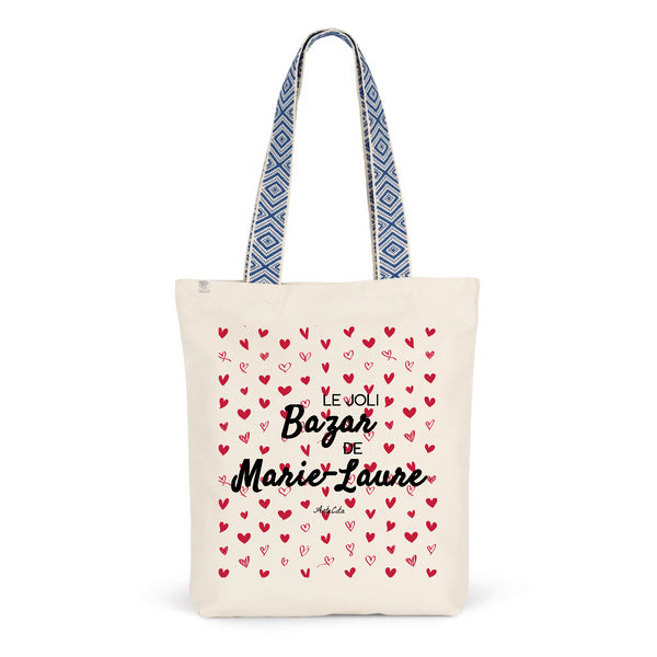 Tote Bag Premium - Le joli Bazar de Marie-Laure - 2 Coloris - Durable - Cadeau Personnalisable - Cadeaux-Positifs.com -Unique-Bleu-