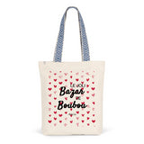 Tote Bag Premium - Le joli Bazar de Boubou - 2 Coloris - Durable - Cadeau Personnalisable - Cadeaux-Positifs.com -Unique-Bleu-