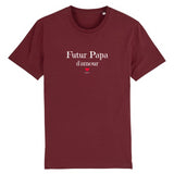T-Shirt - Futur Papa d'amour - Coton Bio - 6 Coloris - Cadeau Original - Cadeau Personnalisable - Cadeaux-Positifs.com -XS-Marine-