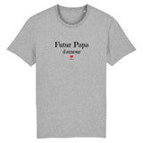 T-Shirt - Futur Papa d'amour - Coton Bio - 6 Coloris - Cadeau Original - Cadeau Personnalisable - Cadeaux-Positifs.com -XS-Marine-