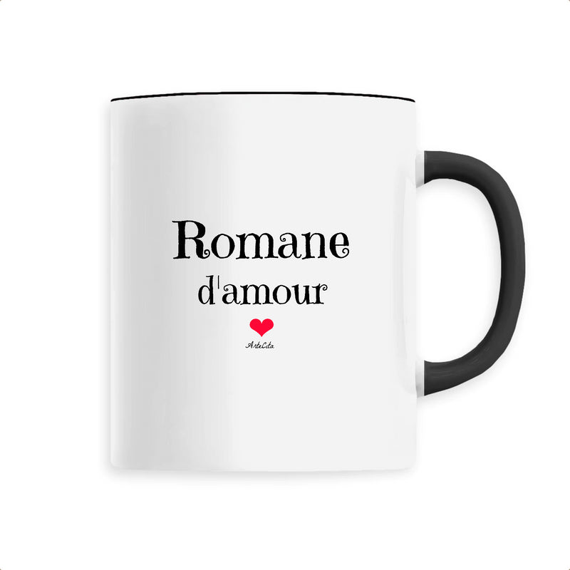 Cadeau anniversaire : Mug - Romane d'amour - 6 Coloris - Cadeau Original & Tendre - Cadeau Personnalisable - Cadeaux-Positifs.com -Unique-Noir-