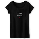 T-Shirt - Tatie d'amour - Coton Bio - 3 Coloris - Cadeau Tendre - Cadeau Personnalisable - Cadeaux-Positifs.com -XS-Blanc-