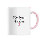 Mug - Evelyne d'amour - 6 Coloris - Cadeau Original & Tendre - Cadeau Personnalisable - Cadeaux-Positifs.com -Unique-Blanc-