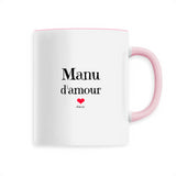 Mug - Manu d'amour - 6 Coloris - Cadeau Original & Tendre - Cadeau Personnalisable - Cadeaux-Positifs.com -Unique-Blanc-
