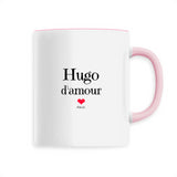 Mug - Hugo d'amour - 6 Coloris - Cadeau Original & Tendre - Cadeau Personnalisable - Cadeaux-Positifs.com -Unique-Rose-