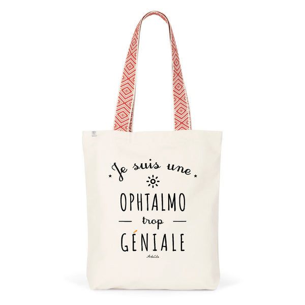 Tote Bag Premium - Ophtalmo trop Géniale - 2 Coloris - Cadeau Durable - Cadeau Personnalisable - Cadeaux-Positifs.com -Unique-Rouge-
