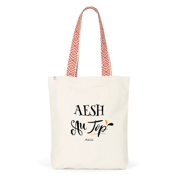 Tote Bag Premium - AESH au Top - 2 Coloris - Cadeau Durable - Cadeau Personnalisable - Cadeaux-Positifs.com -Unique-Rouge-