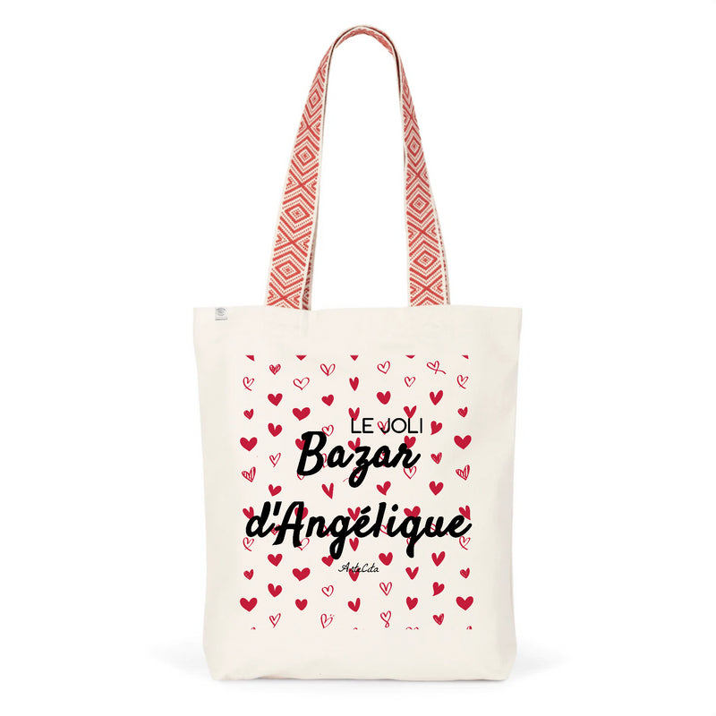 Cadeau anniversaire : Tote Bag Premium - Le joli Bazar d'Angélique - 2 Coloris - Cadeau Durable - Cadeau Personnalisable - Cadeaux-Positifs.com -Unique-Rouge-