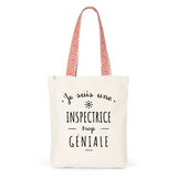 Tote Bag Premium - Inspectrice trop Géniale - 2 Coloris - Durable - Cadeau Personnalisable - Cadeaux-Positifs.com -Unique-Rouge-