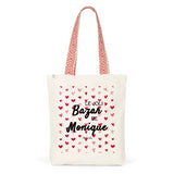 Tote Bag Premium - Le joli Bazar de Monique - 2 Coloris - Durable - Cadeau Personnalisable - Cadeaux-Positifs.com -Unique-Bleu-