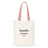 Tote Bag Premium - Jumelle d'amour - 2 Coloris - Cadeau Durable - Cadeau Personnalisable - Cadeaux-Positifs.com -Unique-Bleu-