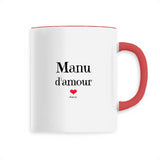 Mug - Manu d'amour - 6 Coloris - Cadeau Original & Tendre - Cadeau Personnalisable - Cadeaux-Positifs.com -Unique-Blanc-
