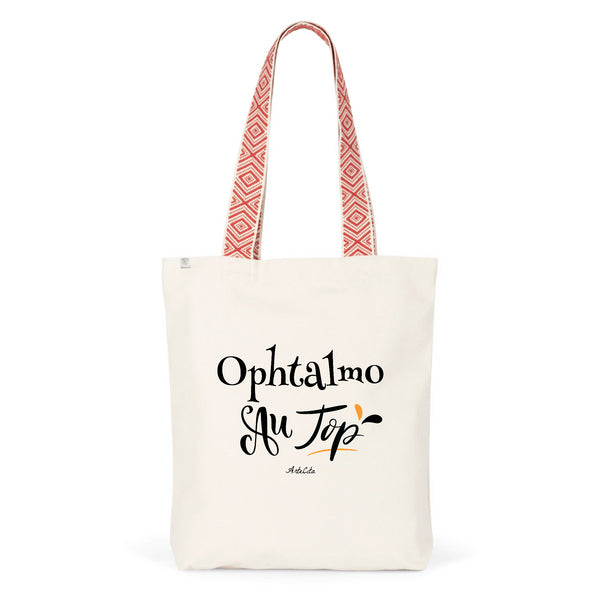 Tote Bag Premium - Ophtalmo au Top - 2 Coloris - Cadeau Durable - Cadeau Personnalisable - Cadeaux-Positifs.com -Unique-Rouge-