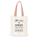 Tote Bag Premium - Raymonde est trop Géniale - 2 Coloris - Durable - Cadeau Personnalisable - Cadeaux-Positifs.com -Unique-Rouge-