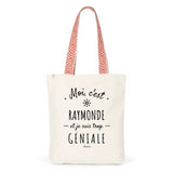 Tote Bag Premium - Raymonde est trop Géniale - 2 Coloris - Durable - Cadeau Personnalisable - Cadeaux-Positifs.com -Unique-Bleu-