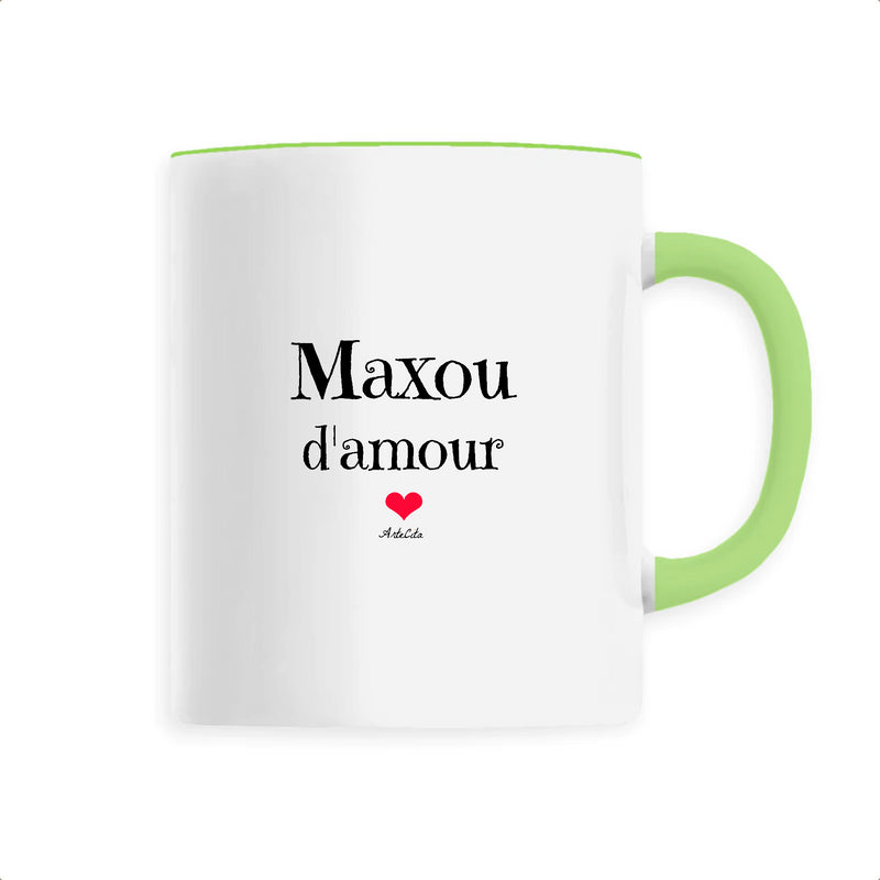 Cadeau anniversaire : Mug - Maxou d'amour - 6 Coloris - Cadeau Original & Tendre - Cadeau Personnalisable - Cadeaux-Positifs.com -Unique-Vert-
