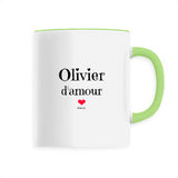 Mug - Olivier d'amour - 6 Coloris - Cadeau Original & Tendre - Cadeau Personnalisable - Cadeaux-Positifs.com -Unique-Vert-