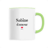 Mug - Sabine d'amour - 6 Coloris - Cadeau Original & Tendre - Cadeau Personnalisable - Cadeaux-Positifs.com -Unique-Vert-