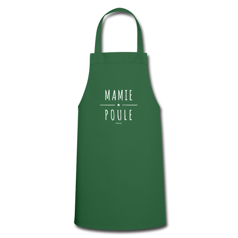 Cadeau anniversaire : Tablier - Mamie Poule - 7 Coloris - Cadeau Original - Cadeau Personnalisable - Cadeaux-Positifs.com -vert foncé-
