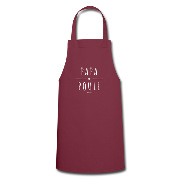 Tablier - Papa Poule - 7 Coloris - Cadeau Original - Cadeau Personnalisable - Cadeaux-Positifs.com -bordeaux-