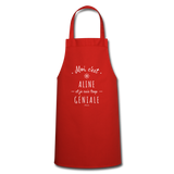 Tablier - Aline est trop Géniale - 7 Coloris - Cadeau Original - Cadeau Personnalisable - Cadeaux-Positifs.com -rouge-