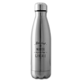 Bouteille isotherme - Manou est trop Géniale - Sans BPA - Cadeau Original - Cadeau Personnalisable - Cadeaux-Positifs.com -argent clair-