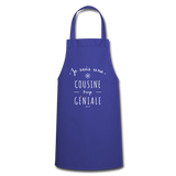 Tablier - Une Cousine trop Géniale - 7 Coloris - Cadeau Original - Cadeau Personnalisable - Cadeaux-Positifs.com -royal blue-