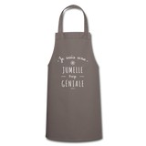 Tablier - Une Jumelle trop Géniale - 7 Coloris - Cadeau Original - Cadeau Personnalisable - Cadeaux-Positifs.com -grey-