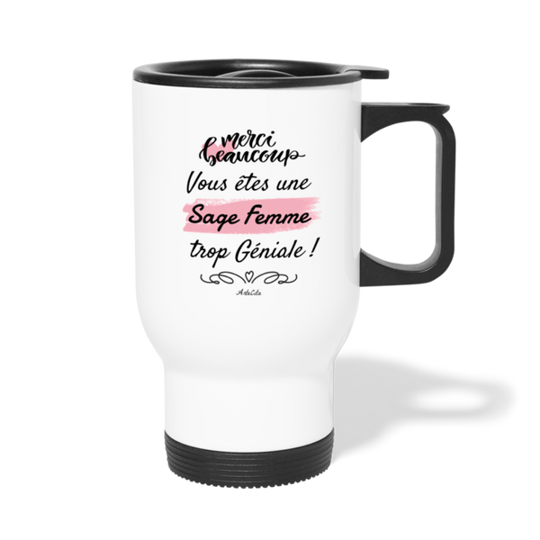 Mug isotherme - Merci Sage Femme - Sans BPA - Cadeau Original - Cadeau Personnalisable - Cadeaux-Positifs.com -taille unique-