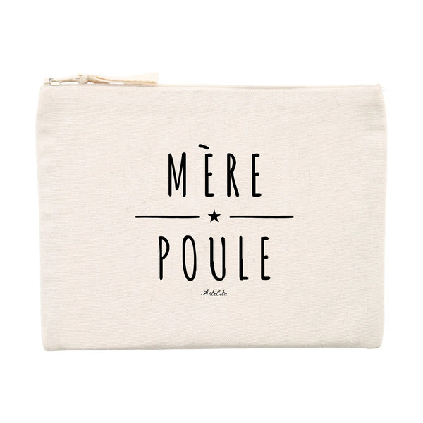 Pochette - Mère Poule - Matières Recyclées - Cadeau Original - Cadeau Personnalisable - Cadeaux-Positifs.com -Unique-Beige-