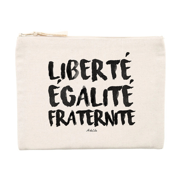Pochette - Liberté Egalité Fraternité - Cadeau Original & Durable - Cadeau Personnalisable - Cadeaux-Positifs.com -Unique-Beige-
