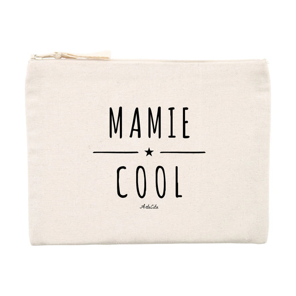 Pochette - Mamie Cool - 100% Matières Recyclées - Cadeau Original - Cadeau Personnalisable - Cadeaux-Positifs.com -Unique-Beige-