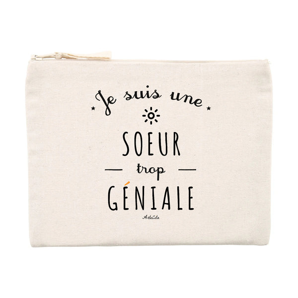 Pochette - Une Soeur trop Géniale - Cadeau Original & Durable - Cadeau Personnalisable - Cadeaux-Positifs.com -Unique-Beige-