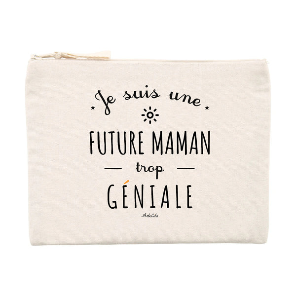 Pochette - Une Future Maman trop Géniale - Cadeau éco-responsable - Cadeau Personnalisable - Cadeaux-Positifs.com -Unique-Beige-