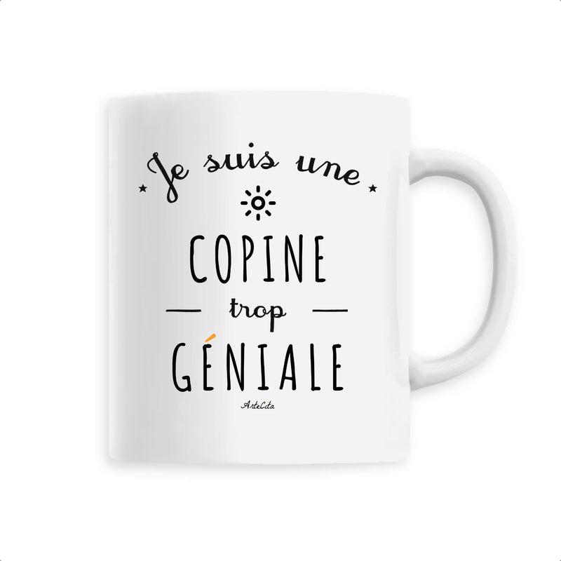Cadeau anniversaire : Mug - Une Copine trop Géniale - 6 Coloris - Cadeau Original - Cadeau Personnalisable - Cadeaux-Positifs.com -Unique-Blanc-