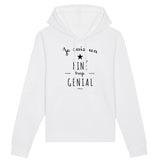 Sweat à Capuche - Un Kiné trop Génial - Coton Bio - Cadeau Original - Cadeau Personnalisable - Cadeaux-Positifs.com -XS-Blanc-