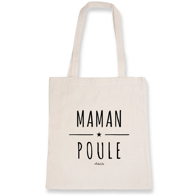 Cadeau anniversaire : Tote Bag - Maman Poule - Coton Bio - Cadeau Original - Cadeau Personnalisable - Cadeaux-Positifs.com -Unique-Blanc-