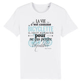 T-Shirt - Citation Albert Einstein - Coton Bio - 2 Coloris - Unique - Cadeau Personnalisable - Cadeaux-Positifs.com -XS-Blanc-