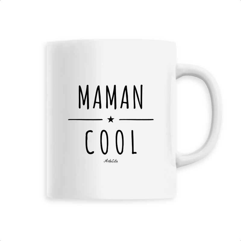 Cadeau anniversaire : Mug - Maman Cool - 6 Coloris - Cadeau Original - Cadeau Personnalisable - Cadeaux-Positifs.com -Unique-Blanc-
