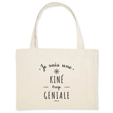 Grand Cabas - Une Kiné trop Géniale - Cadeau éco-responsable - Cadeau Personnalisable - Cadeaux-Positifs.com -Unique-Blanc-
