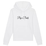 Sweat à Capuche - Papa Poule (Cursif) - Coton Bio - Cadeau Original - Cadeau Personnalisable - Cadeaux-Positifs.com -XS-Blanc-