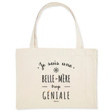 Grand Cabas - Une Belle-Mère trop Géniale - Cadeau Durable - Cadeau Personnalisable - Cadeaux-Positifs.com -Unique-Blanc-