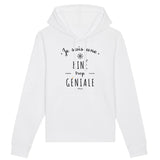 Sweat à Capuche - Une Kiné trop Géniale - Coton Bio - Cadeau Original - Cadeau Personnalisable - Cadeaux-Positifs.com -XS-Blanc-