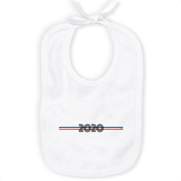Bavoir - Année 2020 - Coton Bio - Cadeau Original - Cadeau Personnalisable - Cadeaux-Positifs.com -Unique-Blanc-
