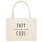 Grand Cabas - Papy Cool - Matières recyclées - Cadeau Original - Cadeau Personnalisable - Cadeaux-Positifs.com -Unique-Blanc-