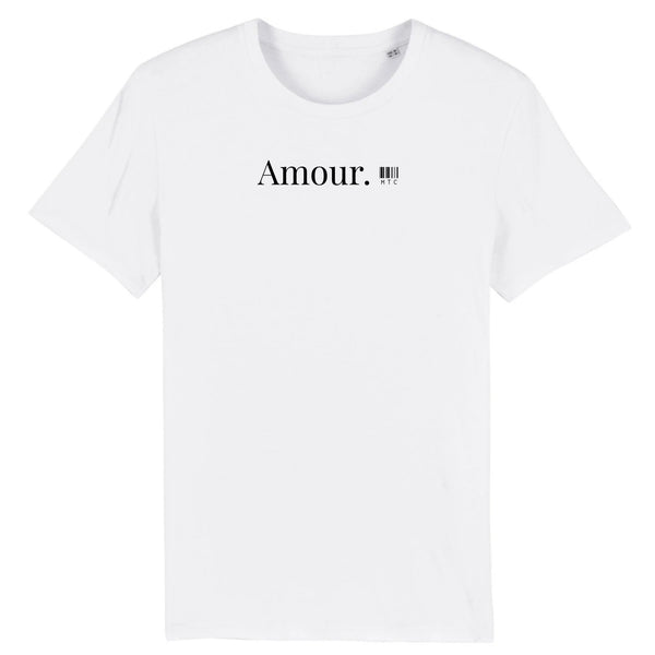 T-Shirt - Amour - Coton Bio - Unisexe - Cadeau Original - Cadeau Personnalisable - Cadeaux-Positifs.com -XS-Blanc-
