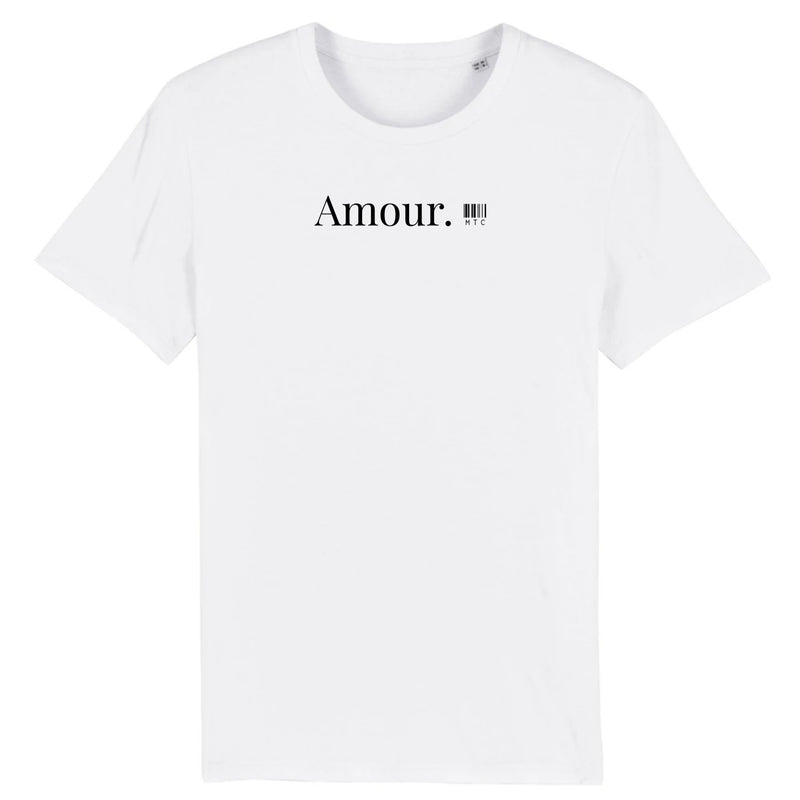 Cadeau anniversaire : T-Shirt - Amour - Coton Bio - Unisexe - Cadeau Original - Cadeau Personnalisable - Cadeaux-Positifs.com -XS-Blanc-