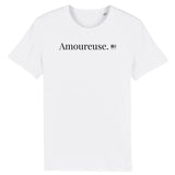T-Shirt - Amoureuse - Coton Bio - 7 Coloris - Cadeau Original - Cadeau Personnalisable - Cadeaux-Positifs.com -XS-Noir-