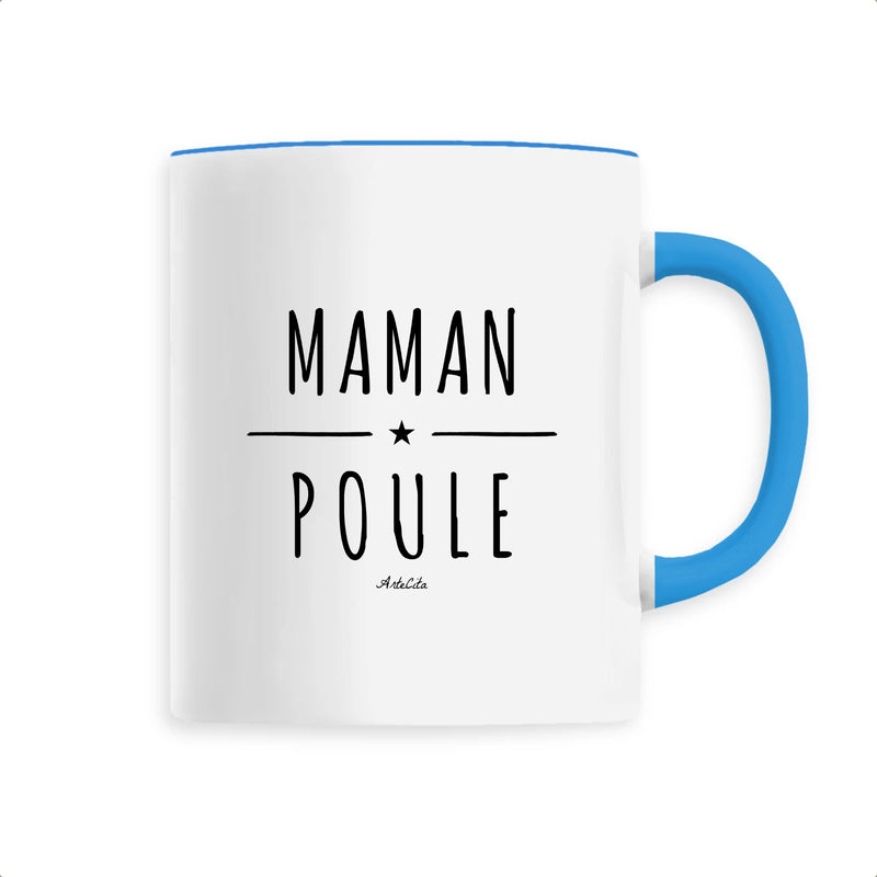 Cadeau anniversaire : Mug - Maman Poule - 6 Coloris - Cadeau Original - Cadeau Personnalisable - Cadeaux-Positifs.com -Unique-Bleu-
