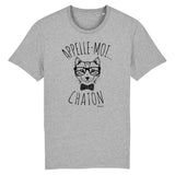 T-Shirt - Appelle-moi Chaton - Coton Bio - Unisexe - Cadeau Original - Cadeau Personnalisable - Cadeaux-Positifs.com -XS-Blanc-